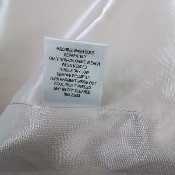 New York & Company Beige Ruffle Notch Collar 4 Button Belted Trench Coat XL - Picture 13 of 16